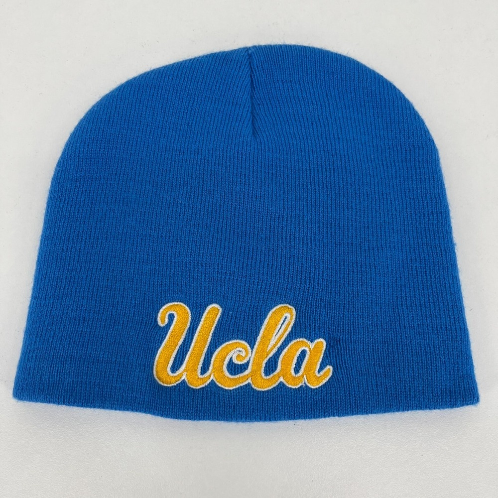 UCLA Bruins Beanie Hat Mens Blue Knit Joe Bruin Mascot Captivating Headgear